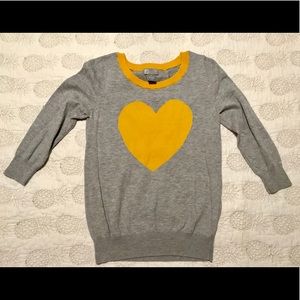 Yellow heart sweater